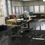 water flood in California office