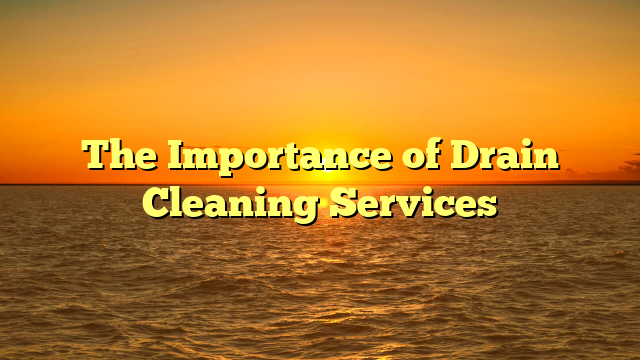 The Importance of Drain Cleaning Services