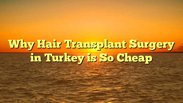 Why Hair Transplant Surgery in Turkey is So Cheap