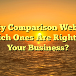 Vitality Comparison Websites : Which Ones Are Right For Your Business?